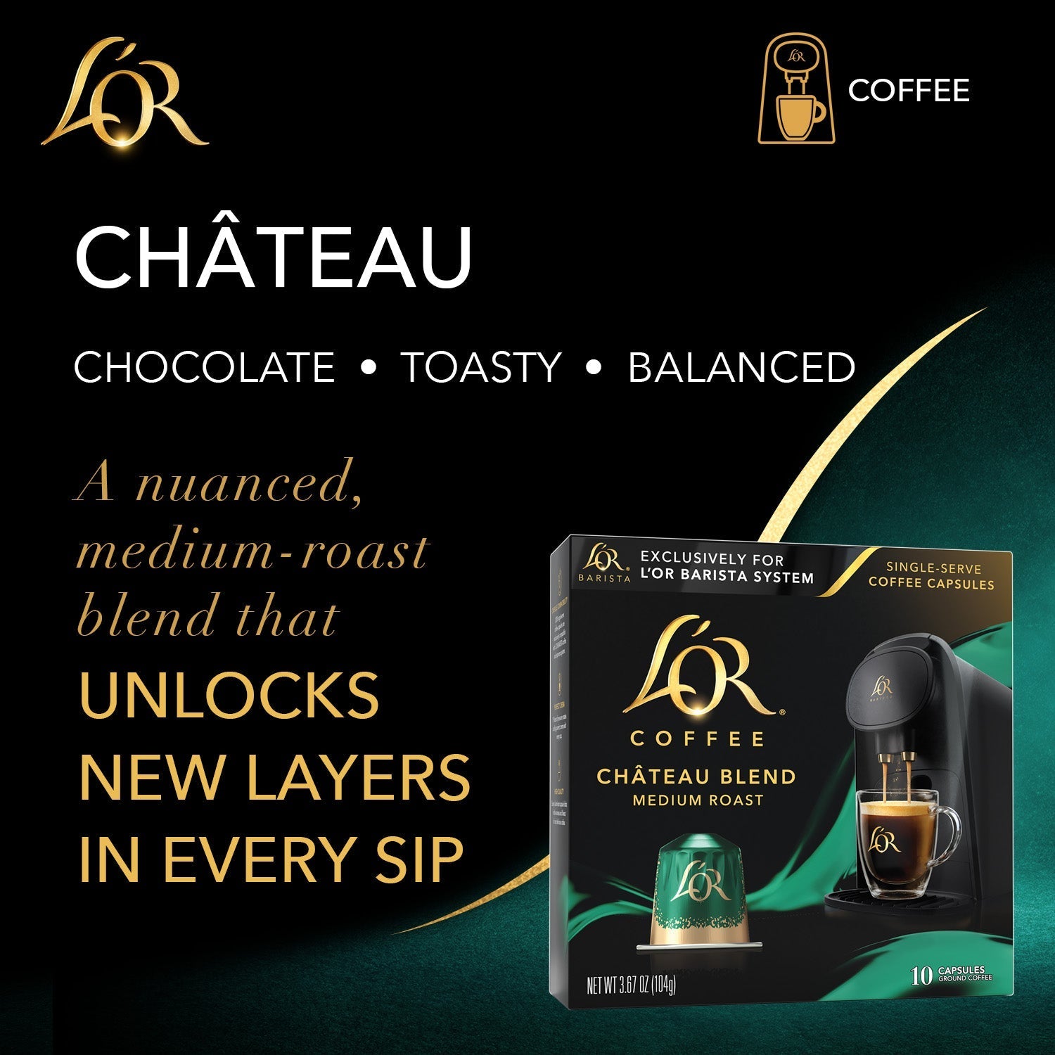 Alternative view of L'OR Chateau Blend Coffee Capsules