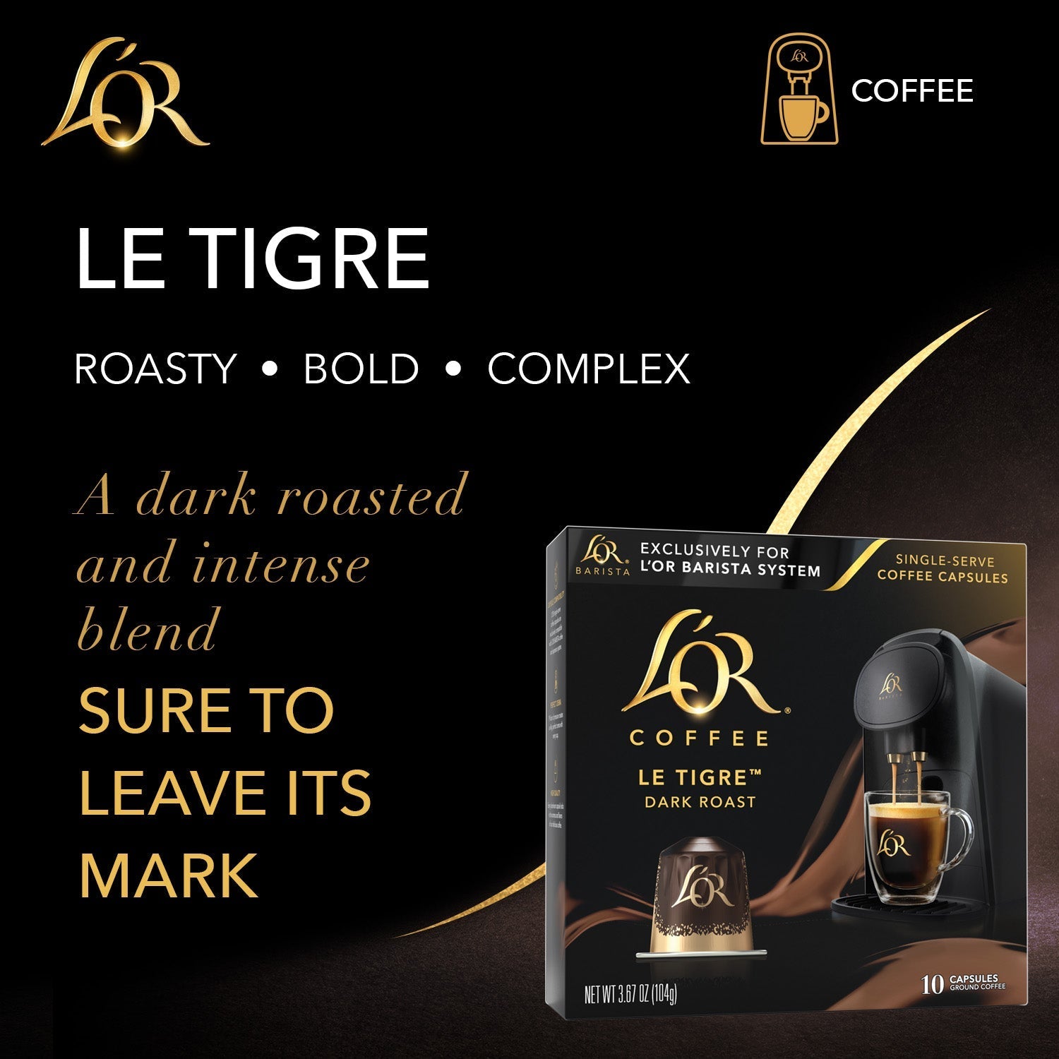 Alternative view of L'OR Le Tigre Coffee Capsules