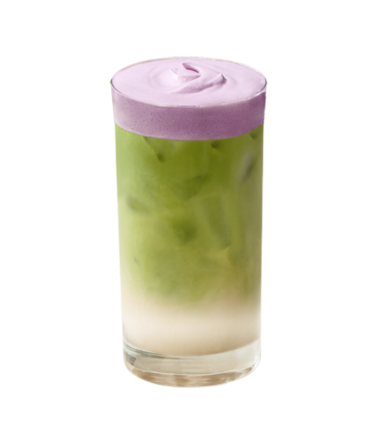 Iced Ube Matcha Latte with Ube Dream Top